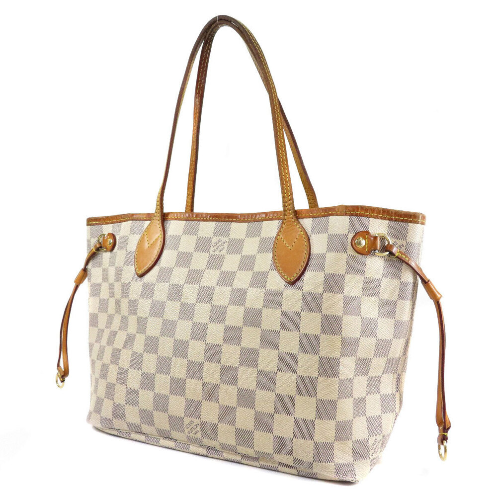 Louis Vuitton Damier Neverfull Canvas Bag Tote Brown